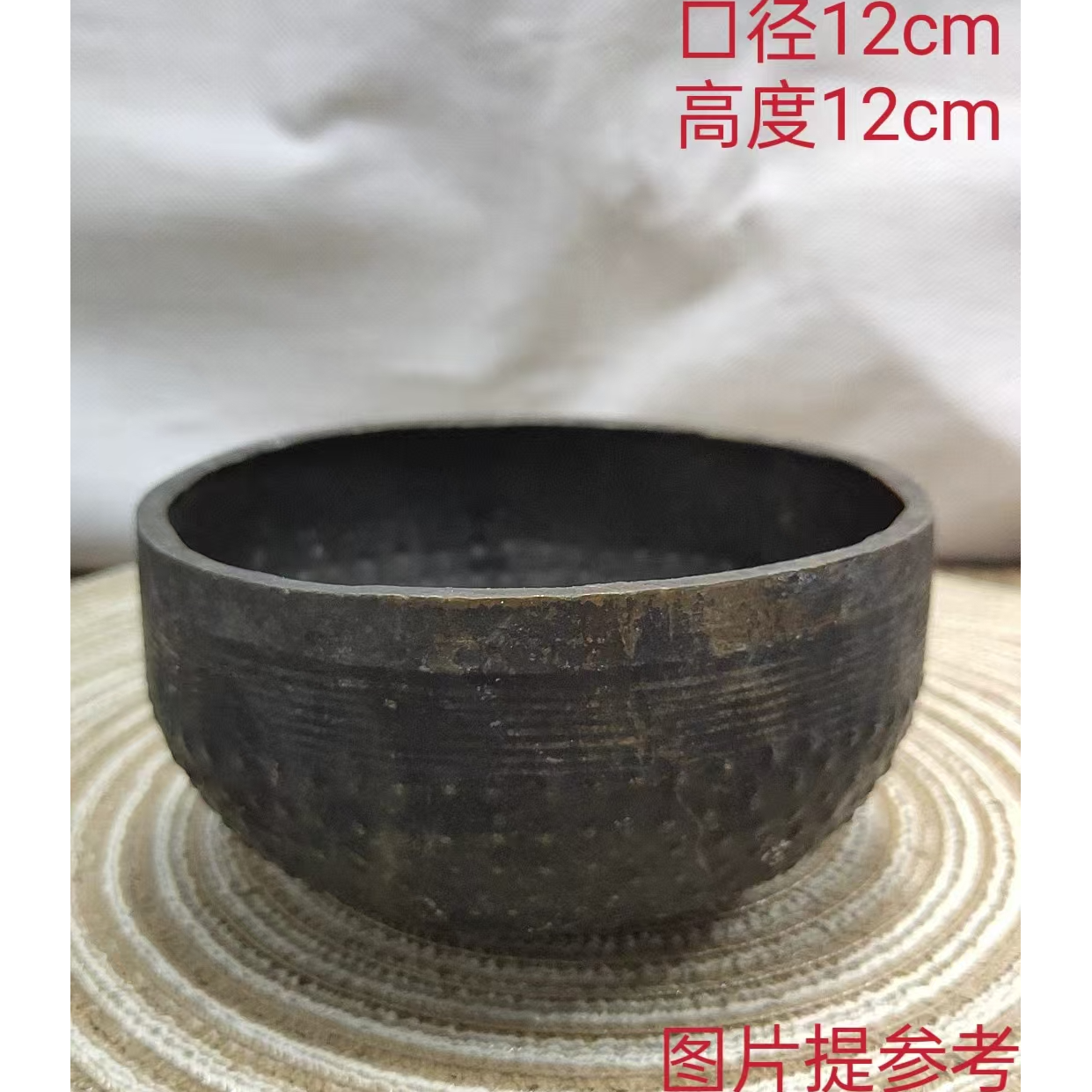 老铜磬铜钵敲击钵击打铜磬手打铜磬