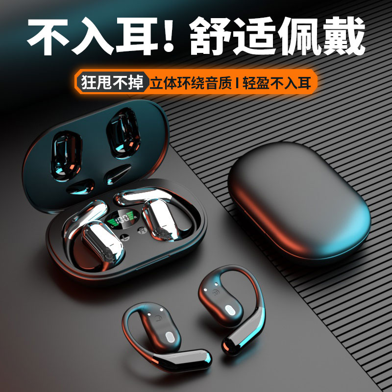新款2024蓝牙耳机无线挂耳式不入耳骨传导高音质久戴不痛降噪通用