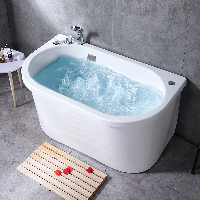 可移动恒温按摩浴缸深坐1.0m-1.3m简约迷小户型日式亚克力浴缸