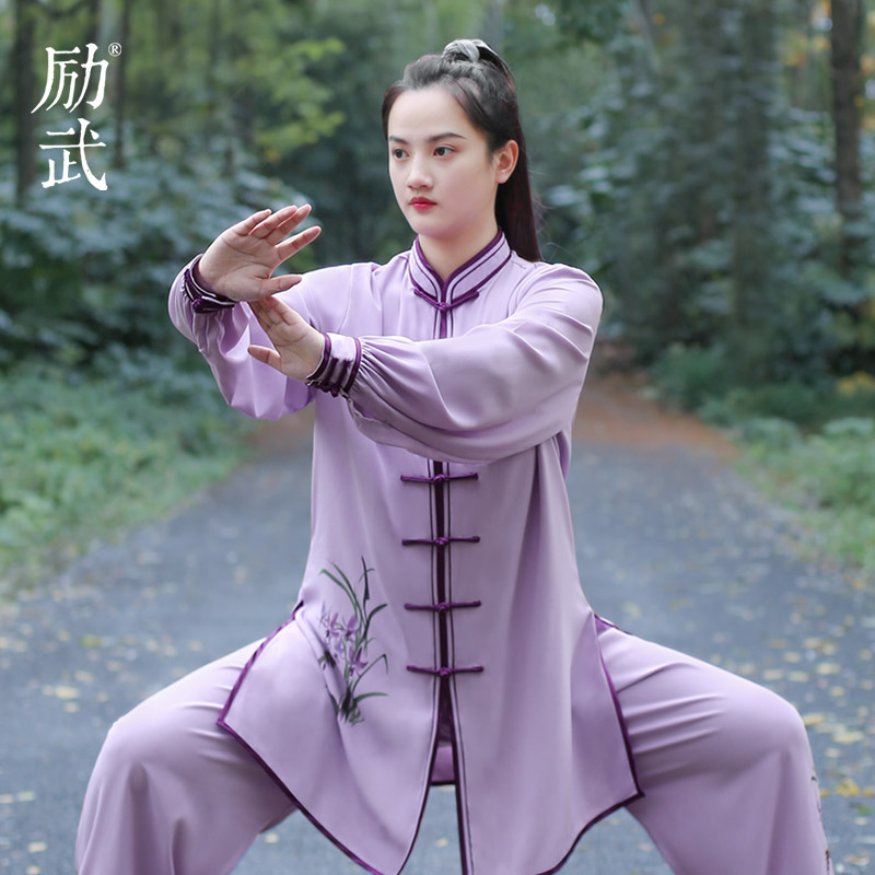 2023年春季新款太极服女高端兰花原创表演服八段锦练功服太极拳服