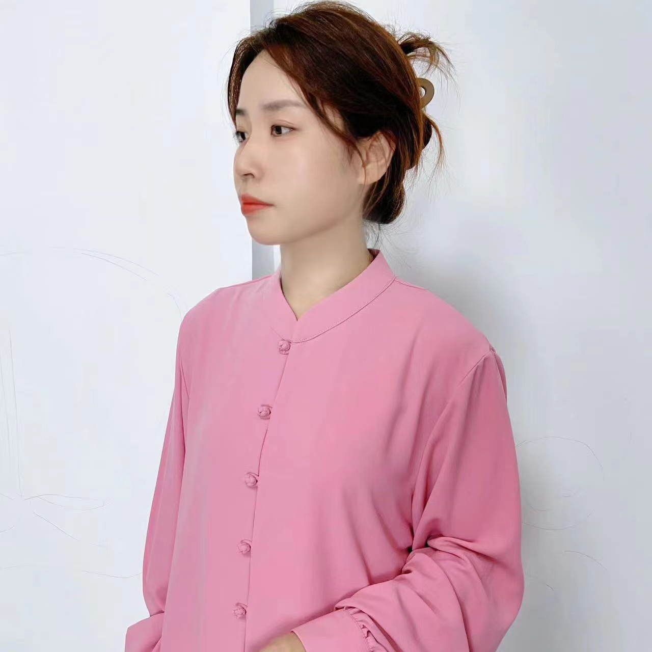 高档珍珠弹力棉太极服女长袖春秋垂顺飘逸透气吸汗太极拳练功服男