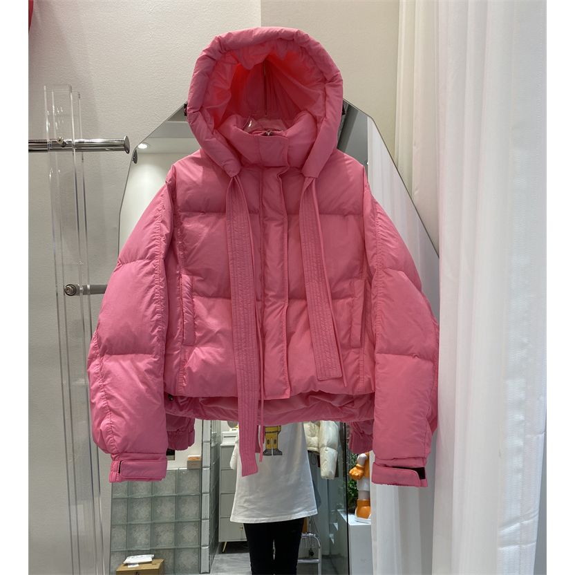 波司橙2023年新款冬季韩版羽绒服女装短款连帽加厚时尚小个子白鸭