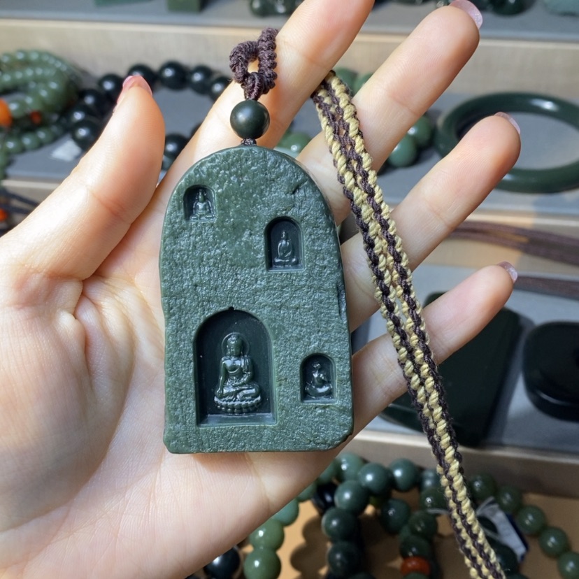 【闪购商品】和田玉（青玉）挂件未镶嵌天**华