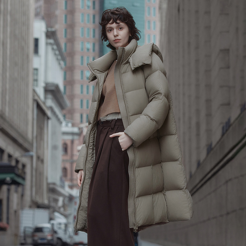 【周周专属价】坦博尔女款百搭长款鸭绒加厚保暖外套TBF530838Z