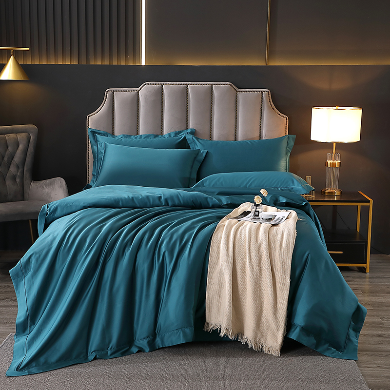 【世泽轩家纺】100支新疆长绒棉100%全棉轻奢贡缎四季埋绳款四件套