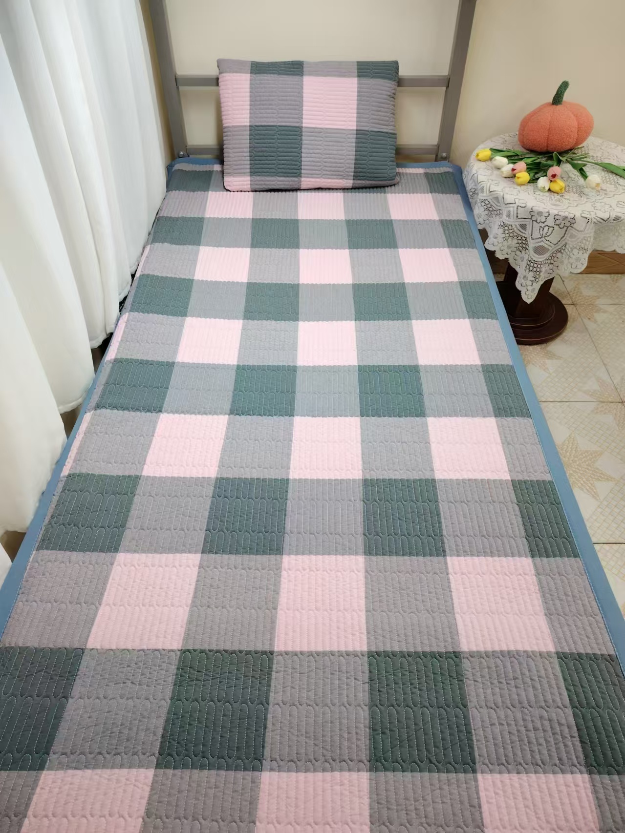 【纯棉】学生宿舍单人床盖 床单 绗缝三层夹棉纯棉床单床盖可机洗