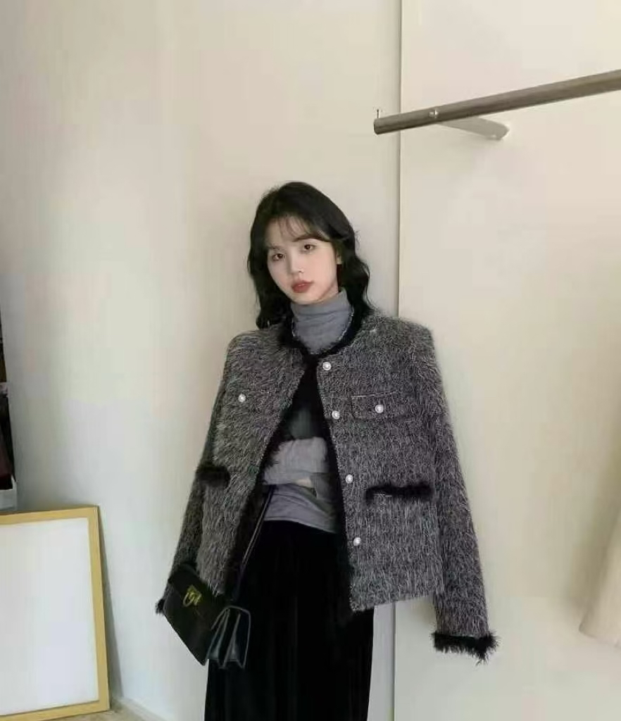 冬季大码新款0603拼接羽绒小香风韩系时尚气质保暖厚外套时尚潮流