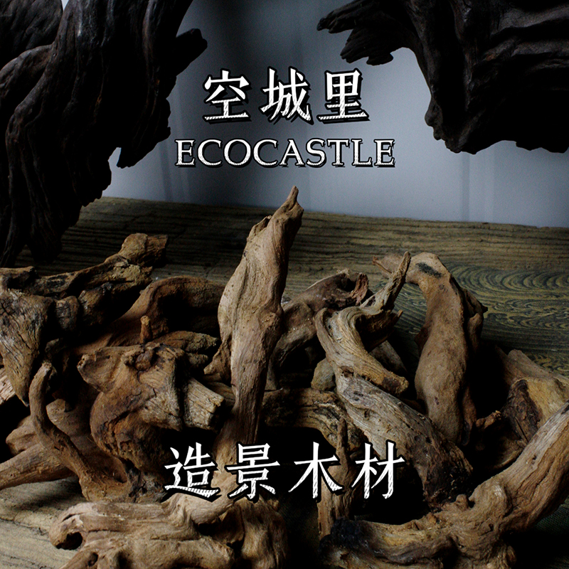 素材造景沉木杜鹃根泡水栖根虾木榕树根须葡萄牙软木树洞微景观