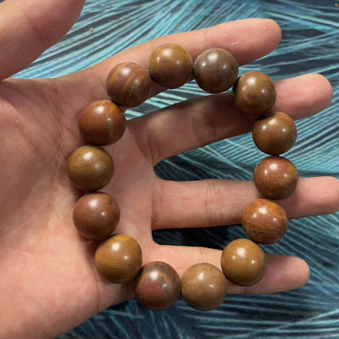 泗水红砭石卡16手串 