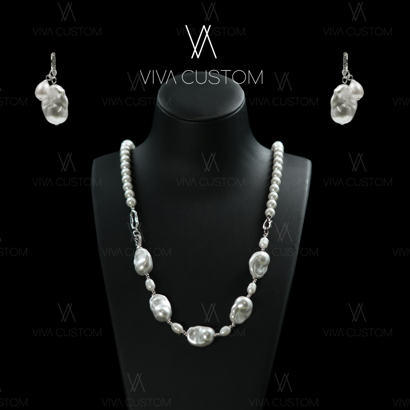 铜合金耳饰 珠华旧梦系列 时尚简约素款巴洛克优雅公主套装N