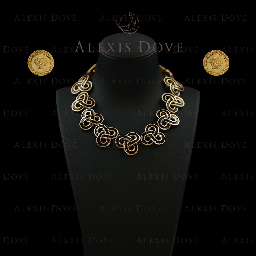 铜合金项链 时尚经典复古气质百搭繁花李李同款套装N