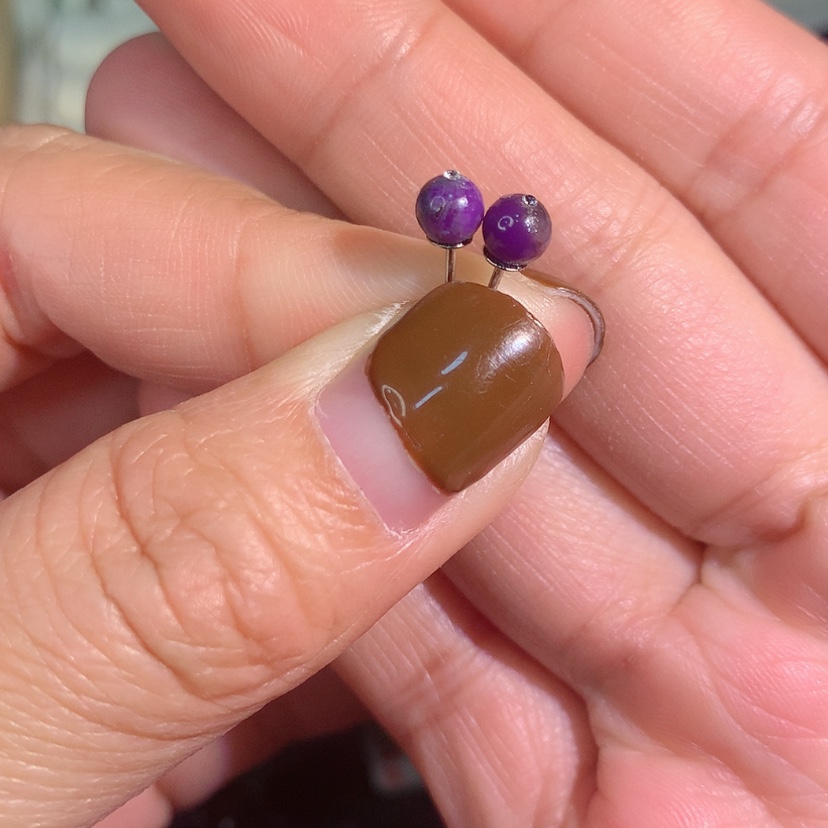【闪购商品】苏纪石（舒俱来）耳钉银S925镶嵌