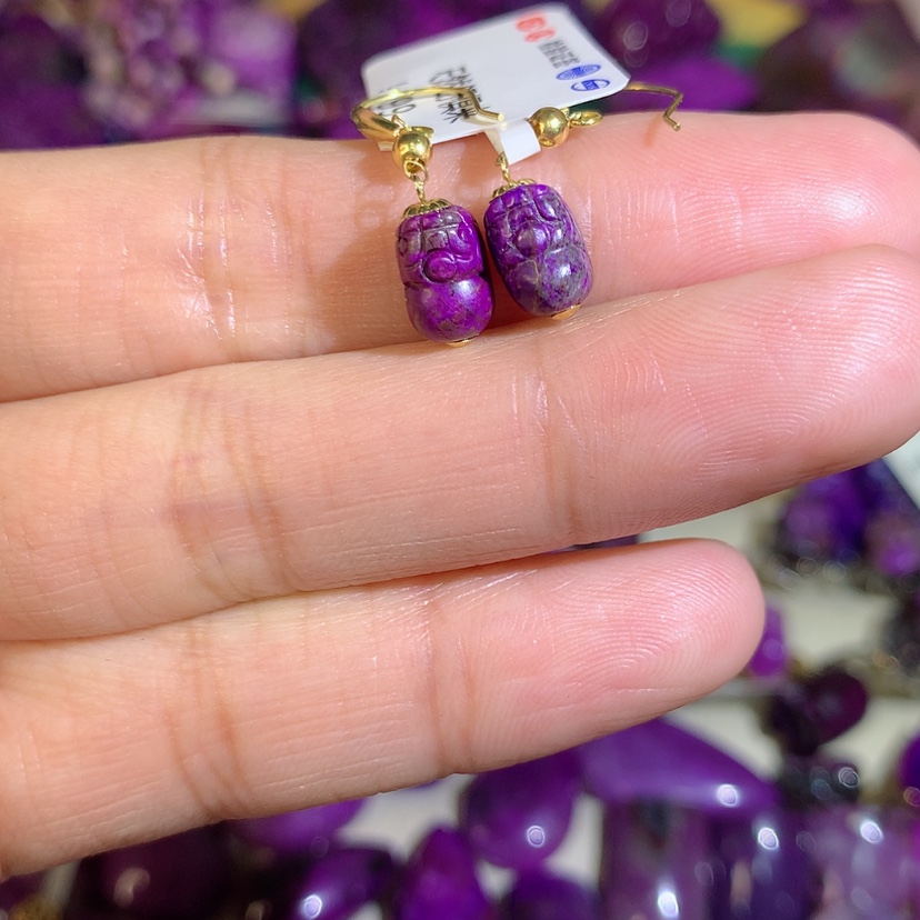 【闪购商品】苏纪石（舒俱来）耳钩18K金镶嵌b**y