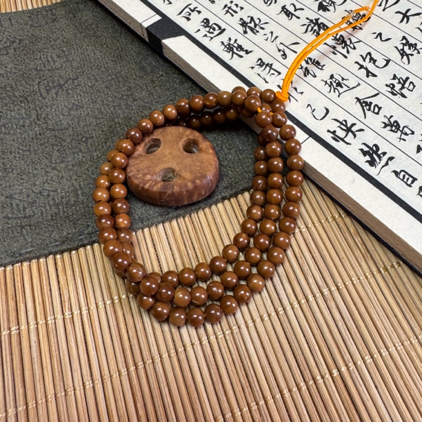 库克库尖料5mm圆珠114粒素串少粽线