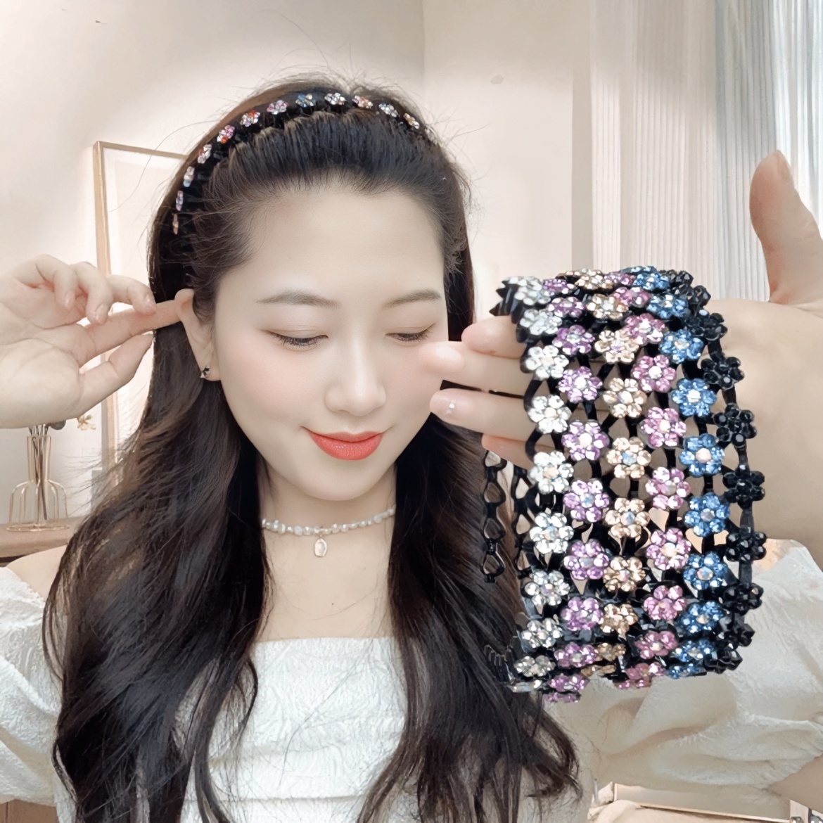 网红发箍百搭气质多层素款 夏季 夏天编织简约韩版加宽带齿不伤发