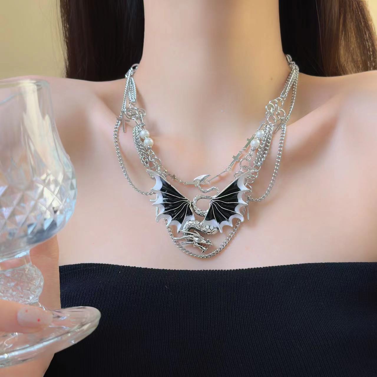 合金亚克力项链 《龙之谷》项链女辣妹甜酷小众高级锁骨链潮A274