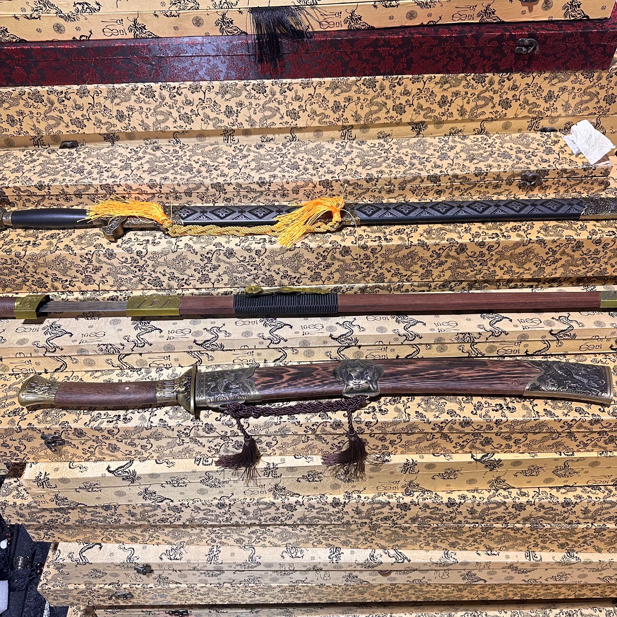 (高货)宏丰刀剑A1-A100潮玩摆件 花纹钢 拍一拆一 (未开刃）