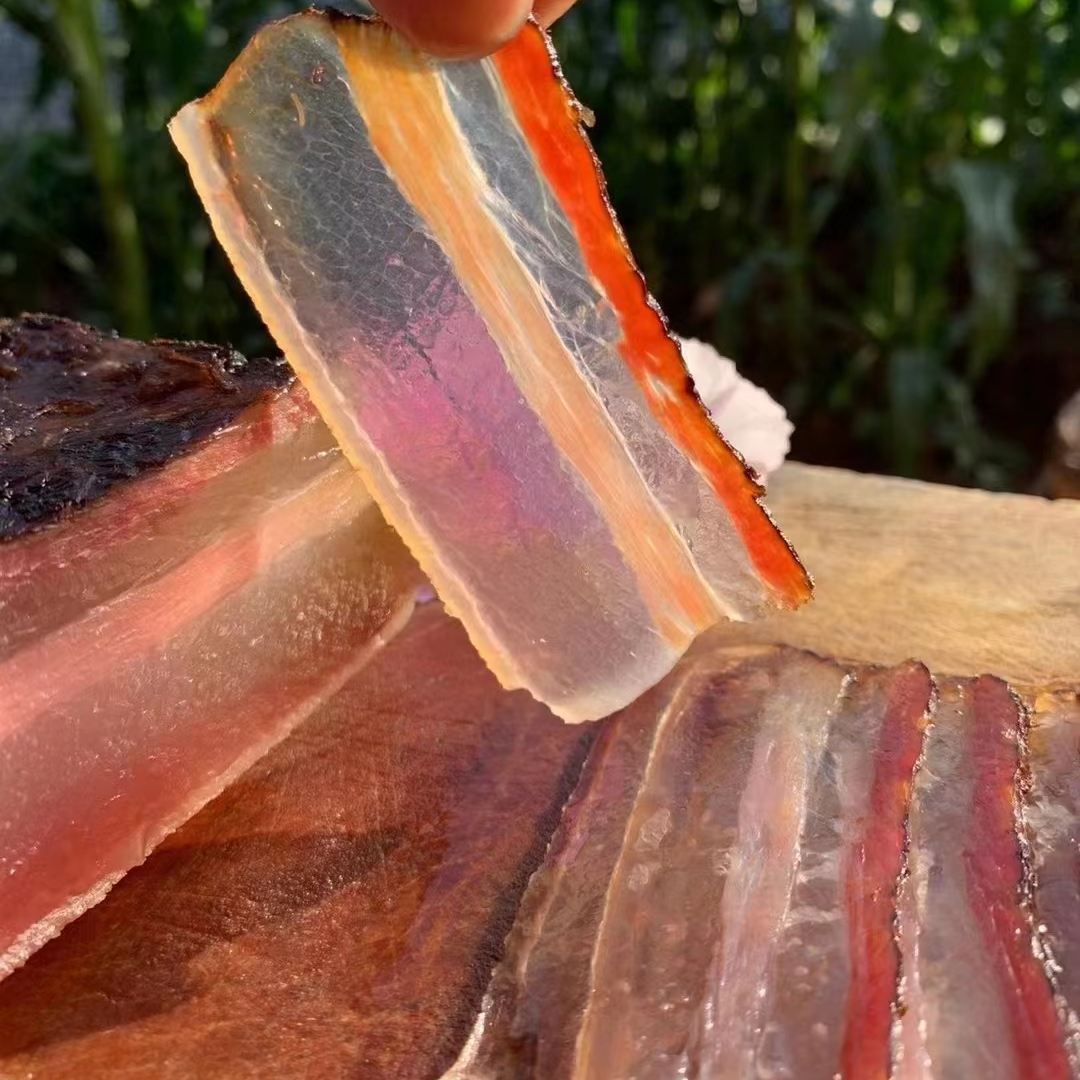 【正宗烟熏腊肉】湖南柴火烟熏五花腊肉直播现称特产