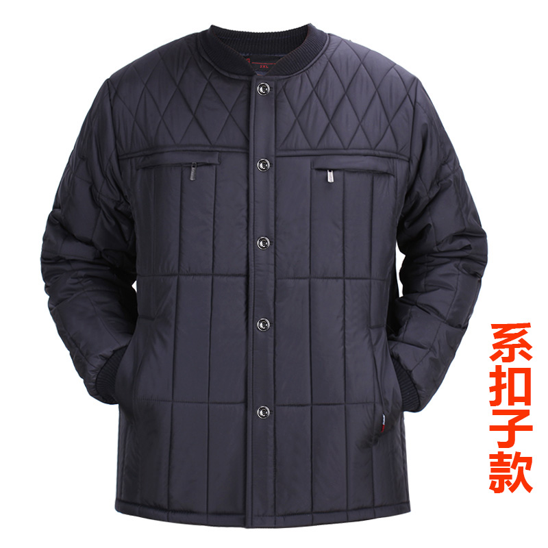 秋冬加厚棉衣中老年男士户外棉袄老爷爷居家棉服加厚宽松外套上衣