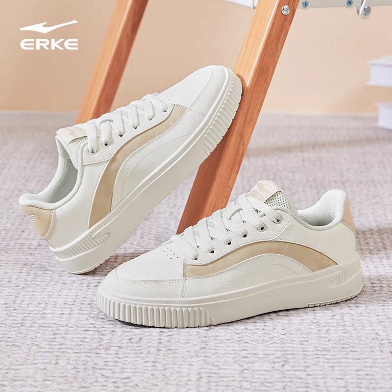 鸿星尔克板鞋女鞋秋冬款小白鞋厚底休闲鞋飞鸿滑板鞋百搭运动鞋子