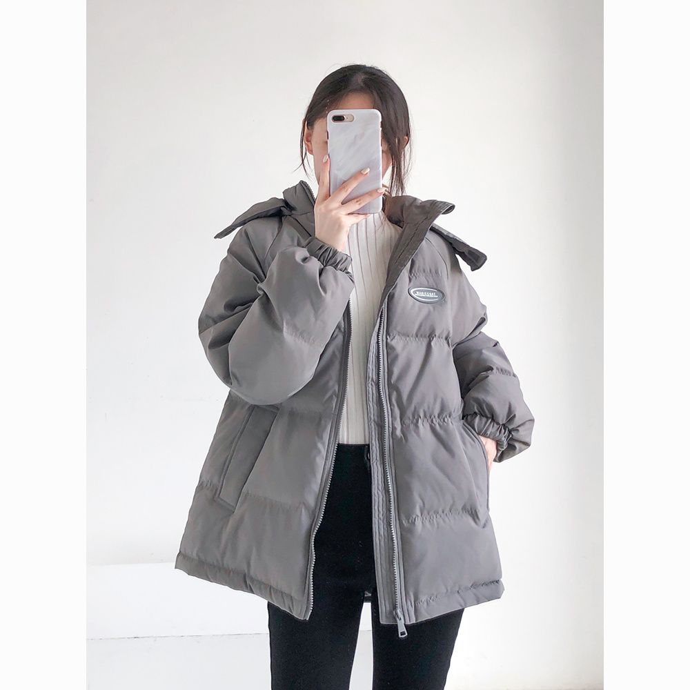 艾莱依羽绒服女短款2023年新款冬季韩版白鸭绒外套加厚面包服宽松