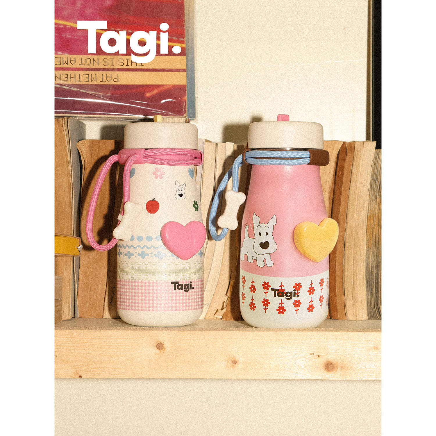 【点击预约3.06】Tagi.《哈哈》怦怦爱心大容量保温杯&想象苹果保温杯
