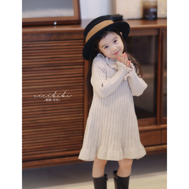 现货【可恩】女童时尚气质秋冬新款儿童连衣裙 熙熙可可LYQ2457