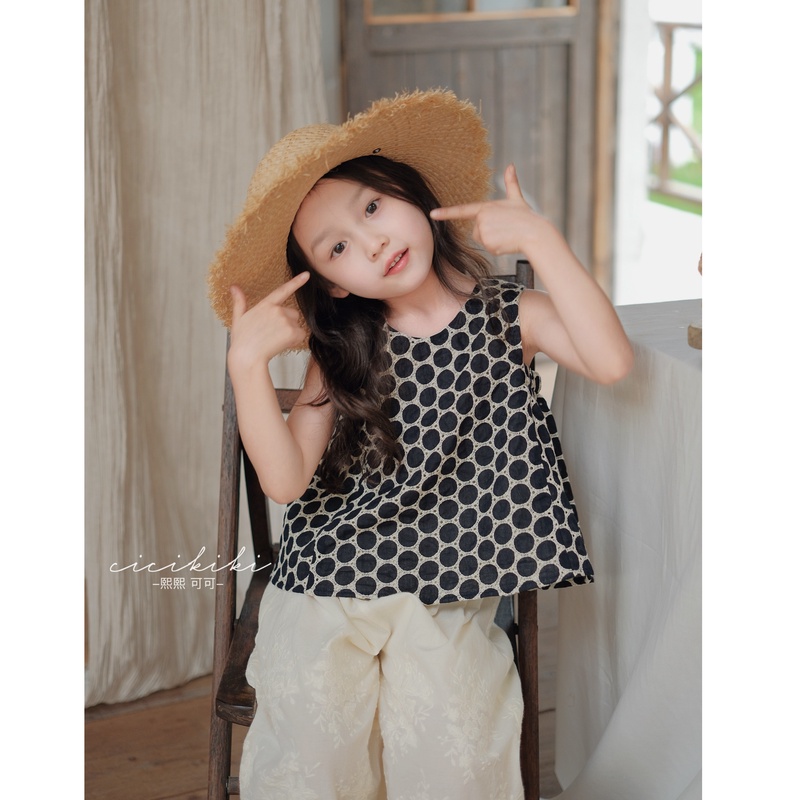 现货【极简主义】女童夏款韩版儿童无袖背心时尚休闲百熙可可SY2453
