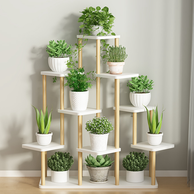 花架子室内家用落地式简约阳台置物架多层绿萝多肉植物轻奢花盆架