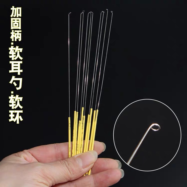 【单丝海底捞】防滑手柄采耳鹅毛手工掏耳勺掏耳朵小头加固弹性细头