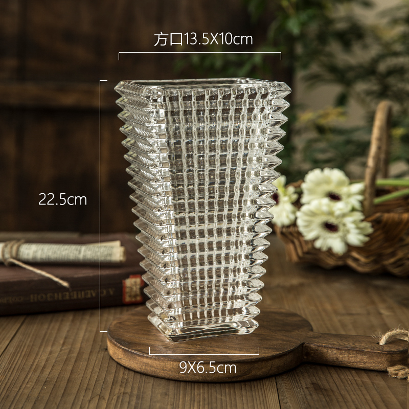 简约高颜值玻璃花瓶透明水培插花家居装饰摆件