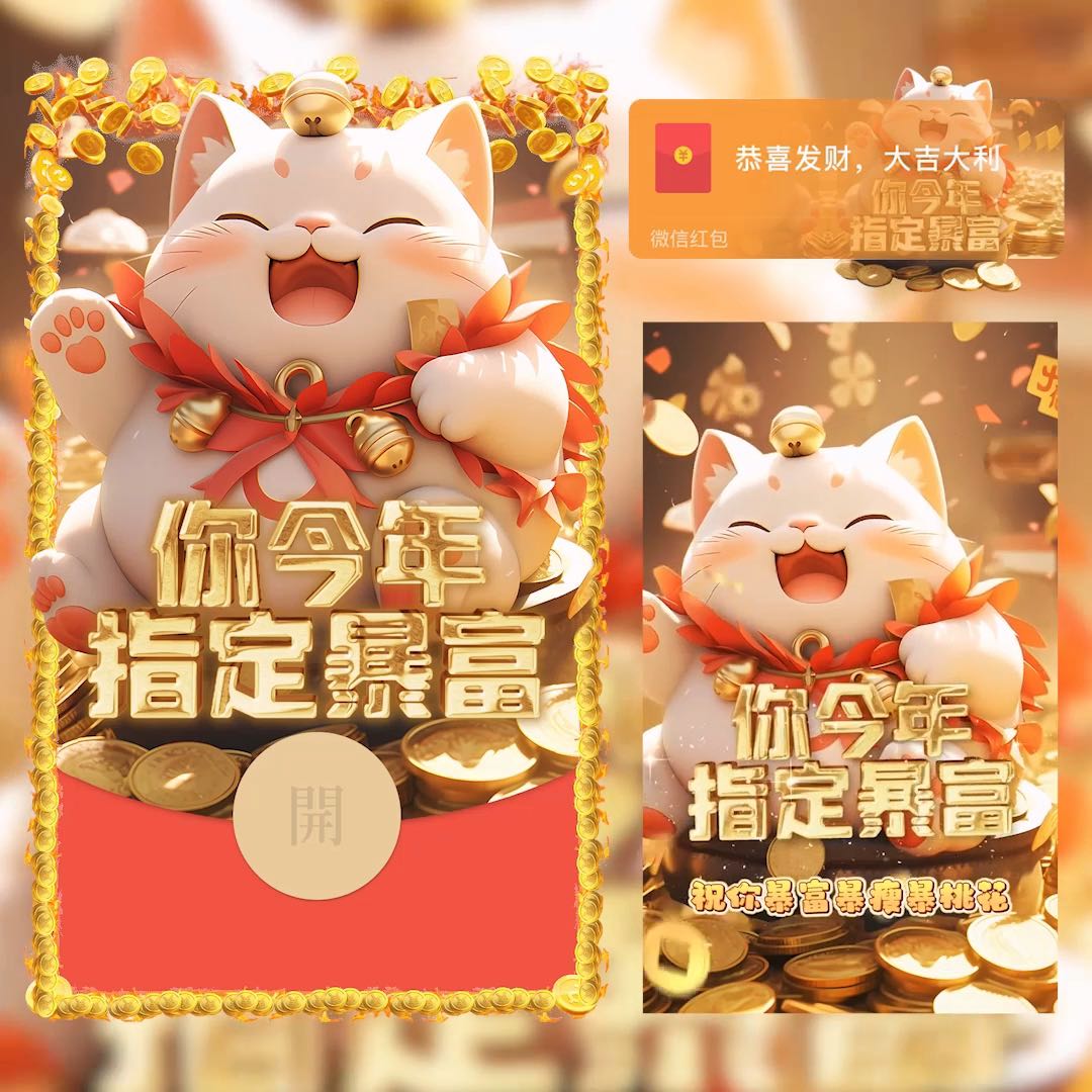一开万想红包封面  动态音乐封面