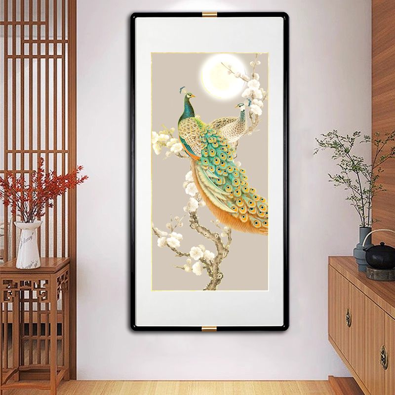 铜雕精品挂画《花好月圆》新款高端艺术玄关画入户走廊过道装饰挂画