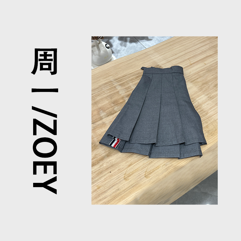 【汤老师】 ZOEY 棉 甜心教主 针织  高腰 百褶半身裙-060