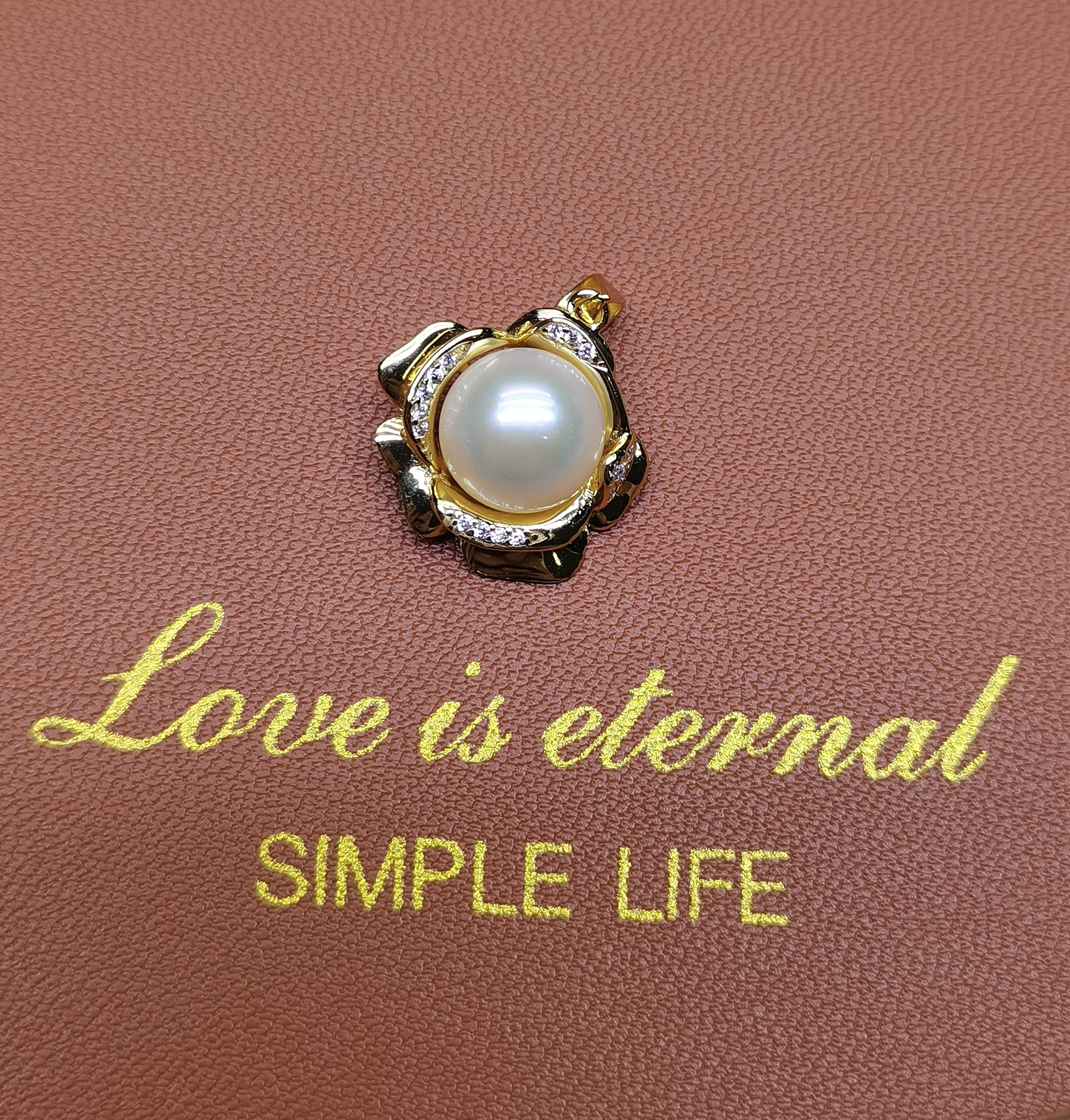 花花款 10-11mm淡水白色珍珠s925银吊坠～