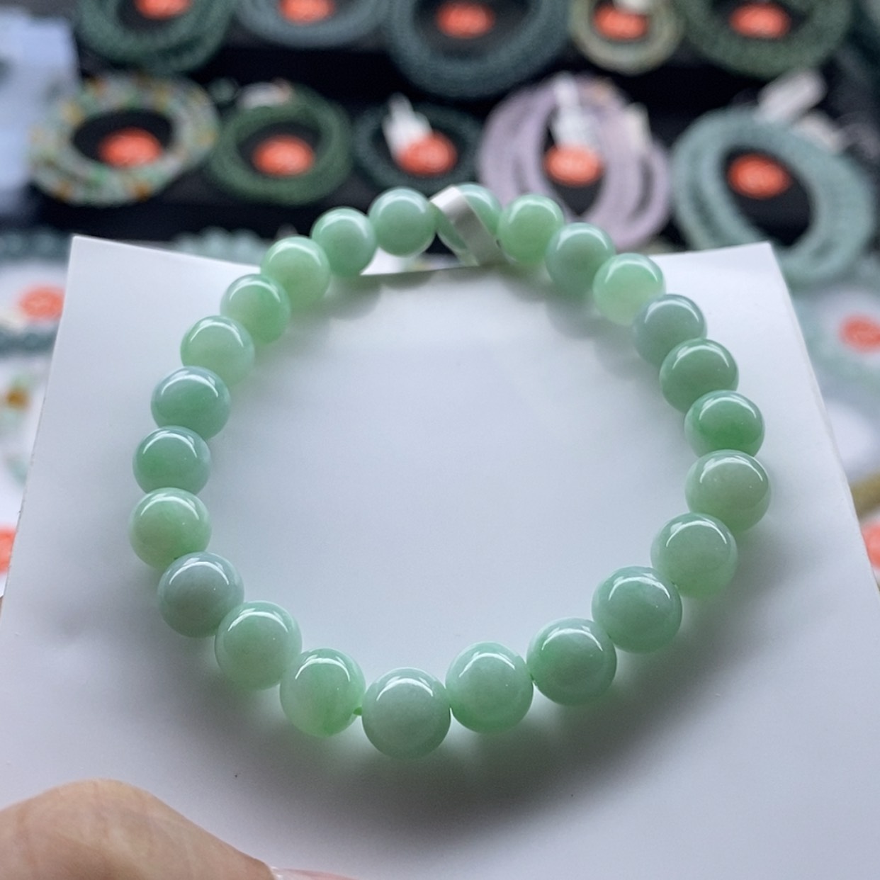 【闪购商品】翡翠手链未镶嵌幸****8卡8