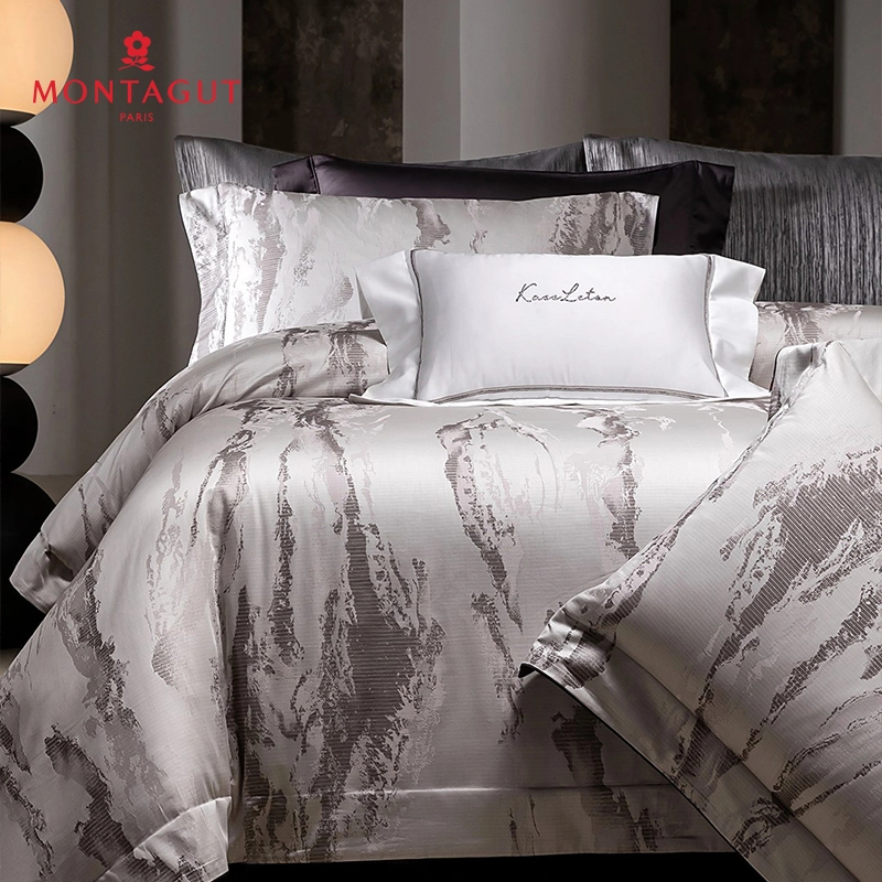 MONTAGUT梦特娇高奢140s支全棉色织床上用品床单款四件套