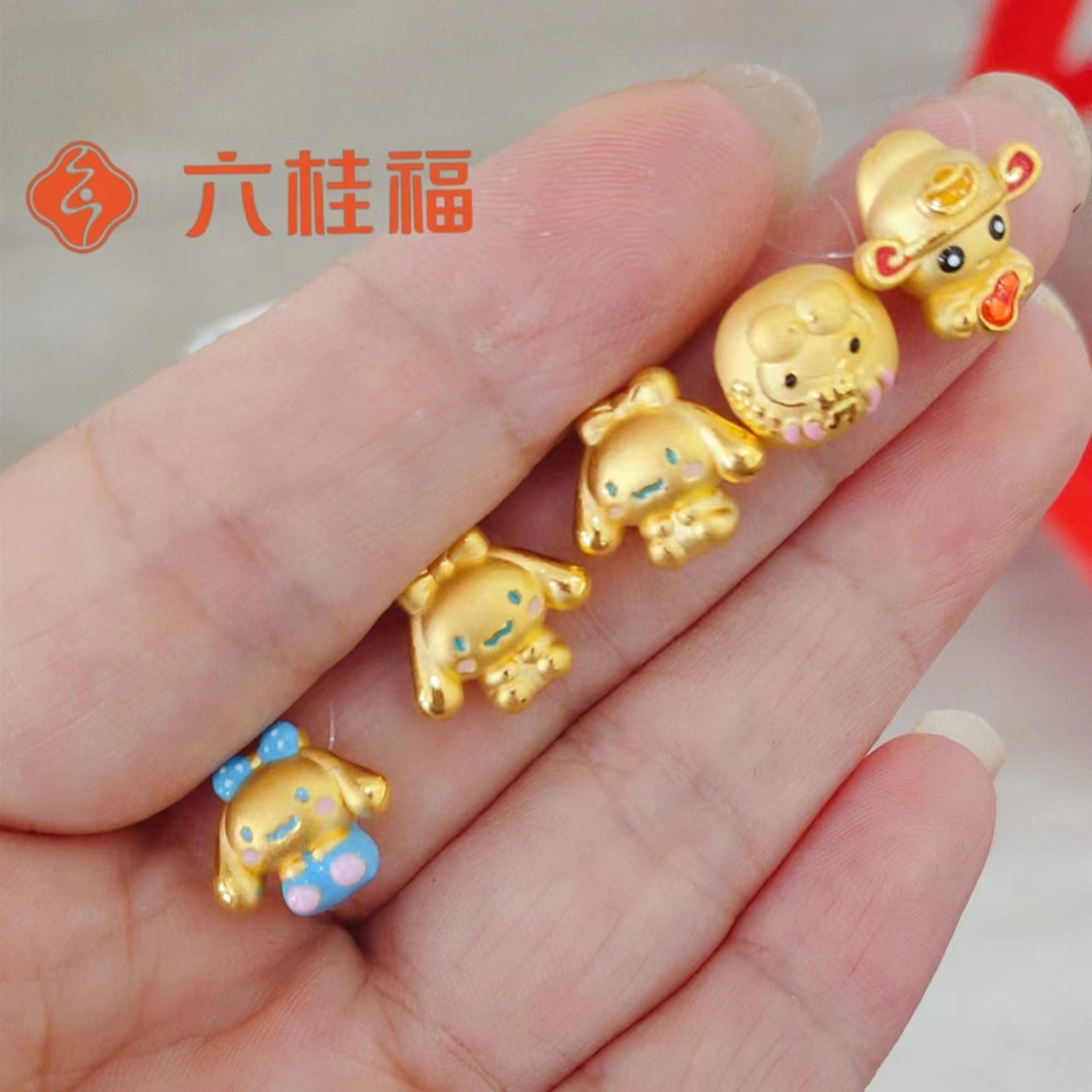 足金可爱时尚吊坠羊蛋仔库洛米饰品百搭金色手工精美素款真金