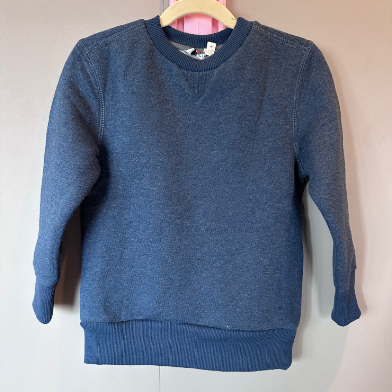 张大米Molly法单宝宝净版百棉时尚休闲加绒长袖圆领套头卫衣