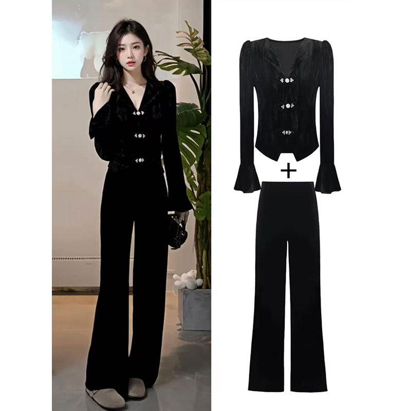 2024新款冬季显瘦时尚气质轻熟风女轻奢高级感显瘦时尚两件套女