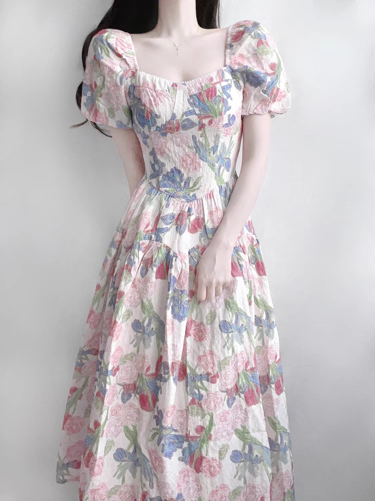 【悦悦家】听主播念名字去拍  无险险 新中式时尚气质连衣裙