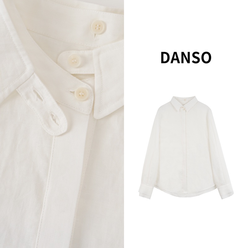 DANSO【苎麻衬衣】玉美华新款设计师款双层袖口设计衬衫SW0523