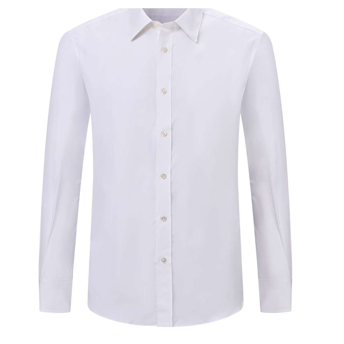 185001白色府绸 棉100% 长袖衬衫男商务正装男士上班纯棉衬衣