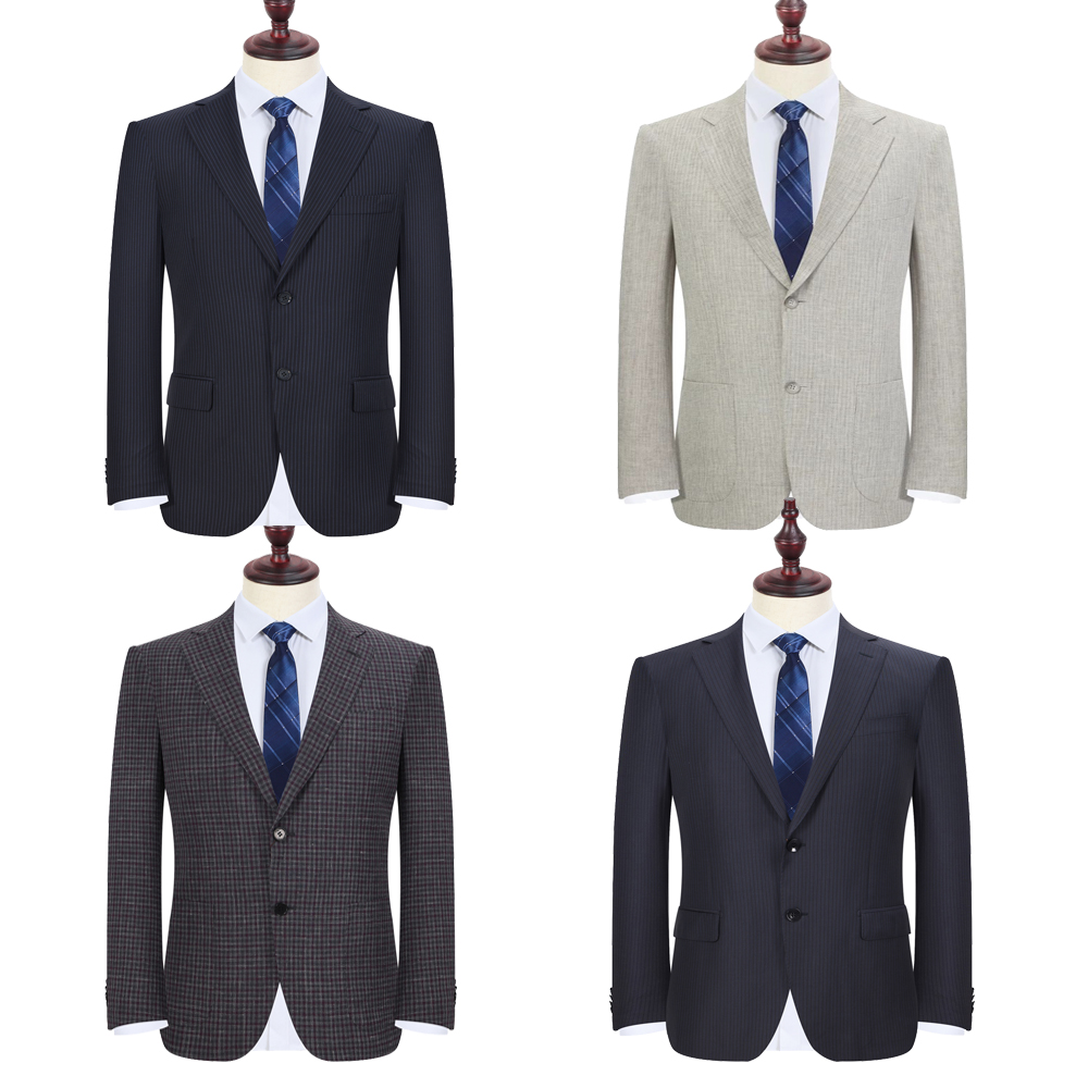 A600直播孤品拍对编号意大利高端休闲西服修身春秋西装上衣条纹