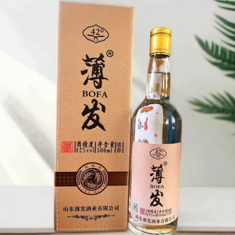 薄发42度浓香型白酒500ml一箱6瓶装