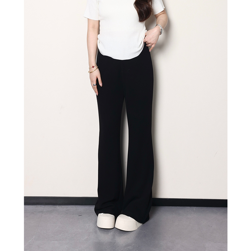 裂渡宣宣【拿手好戏】微胖大码女秋微喇显瘦双版本休闲裤ZY508F02