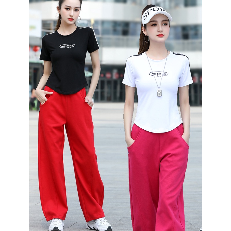 杨丽萍广场舞服装新款曳步舞运动装套装春夏长短袖健身跳舞蹈衣服