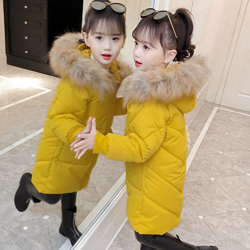 鸭鸭女童冬装羽绒服外套2023新款儿童洋气休闲中大童加厚羽绒服中