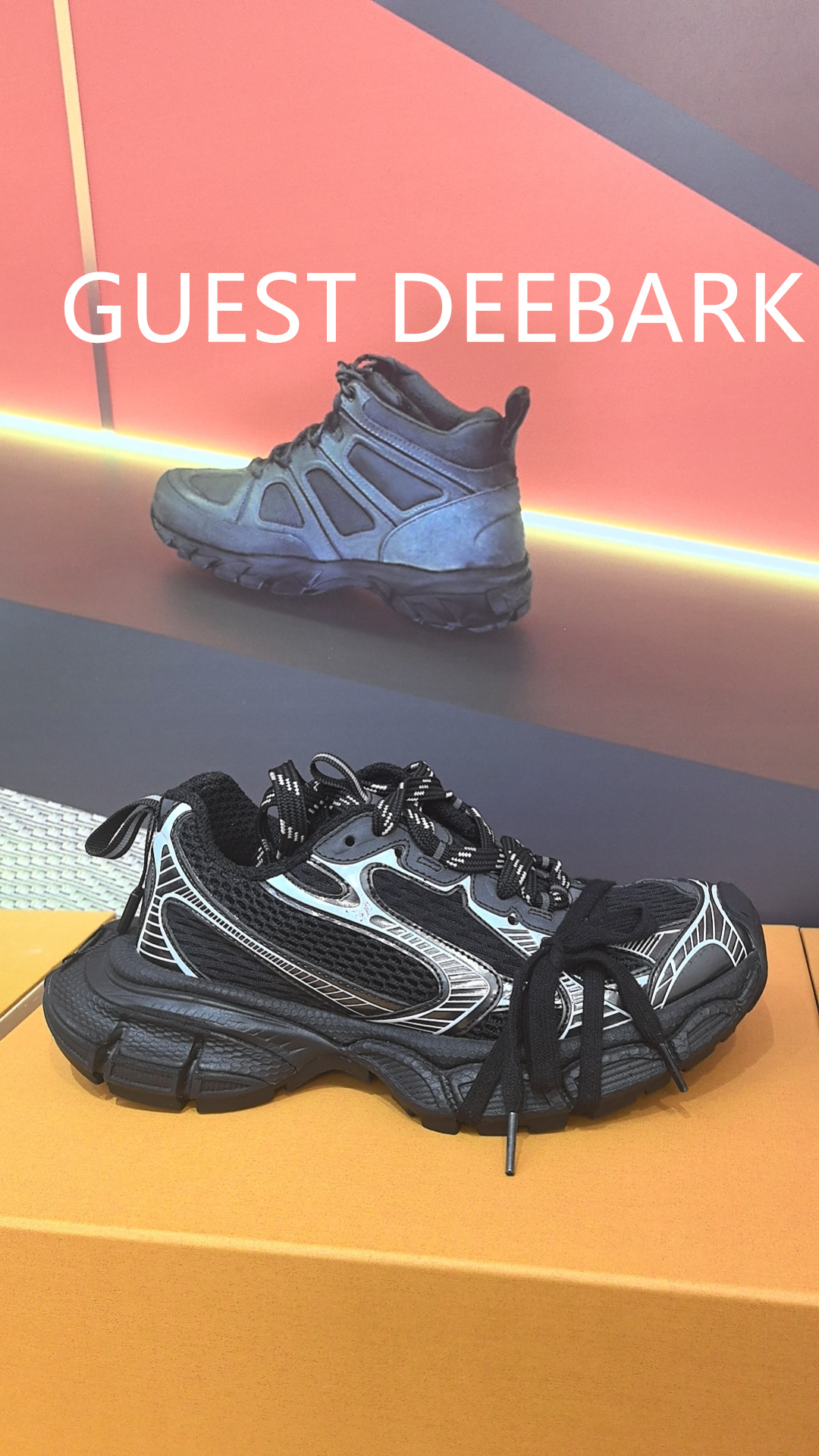 GUEST DEEBARK2023老爹做旧脏脏鞋3XL透气网面厚底百搭休闲运动鞋