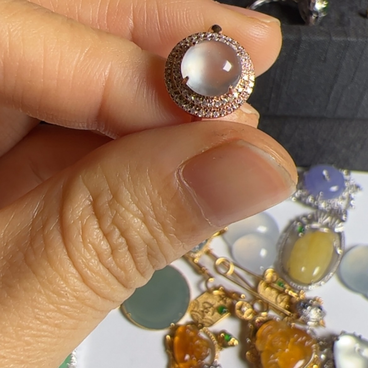 【闪购商品】翡翠戒指18K金镶嵌